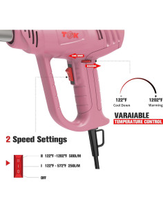 Pistola de Calor TGK 1800W con 6 Boquillas y Control de Temperatura 2