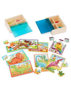 Pack de Rompecabezas de Madera B. toys - 8 Piezas para Niños 3+