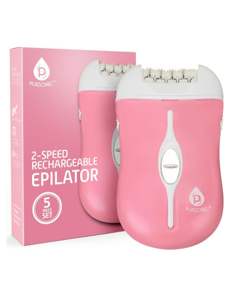 Depiladora Inalámbrica Pursonic FE120P 40 Pinzas Rosa