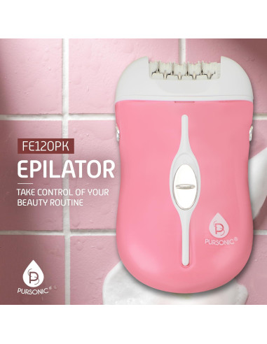 Depiladora Inalámbrica Pursonic FE120P 40 Pinzas Rosa