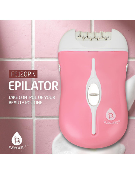 Depiladora Inalámbrica Pursonic FE120P 40 Pinzas Rosa