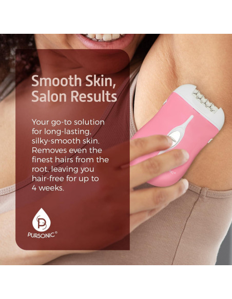 Depiladora Inalámbrica Pursonic FE120P 40 Pinzas Rosa