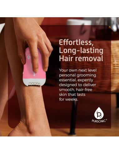 Depiladora Inalámbrica Pursonic FE120P 40 Pinzas Rosa