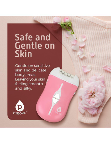 Depiladora Inalámbrica Pursonic FE120P 40 Pinzas Rosa