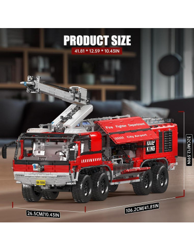 Mould King 19004 Vehículo de Rescate 6653 Piezas con Motor