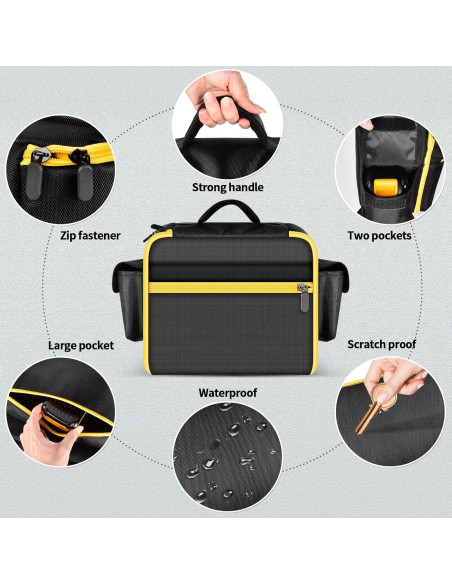 Funda para Compresor de Aire Tanmqin 20V Amarillo Interior