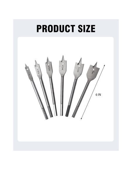 Taladro de Manivela Carpintero YEBOOCA 30.48 cm + 6 Brocas