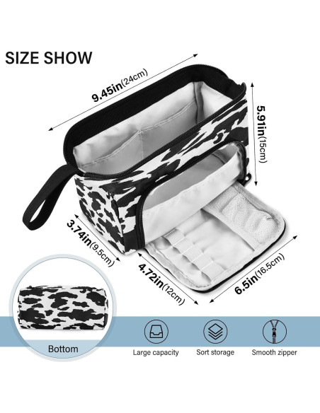 Estuche de Lápices DEHOZO Diseño Vaca Lechera 24x9.5x15cm