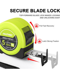 Cinta Métrica 5M HAUTMEC Doble Escala Compacta HT0314-TM 2