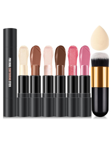 Kit de Maquillaje en Barra Meilury Doble Cara 6 Colores