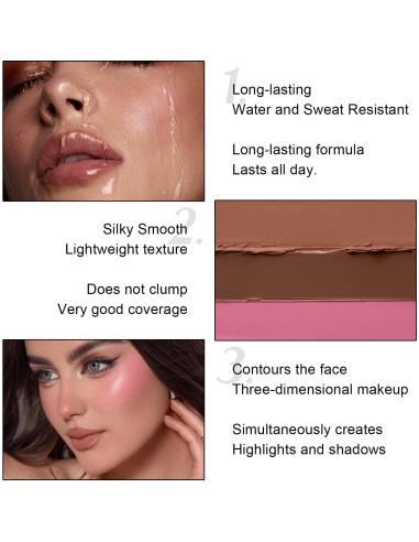 Kit de Maquillaje en Barra Meilury Doble Cara 6 Colores