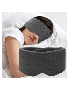 Máscara de Sueño SUWEISHI Algodón 100% Ajustable Negro