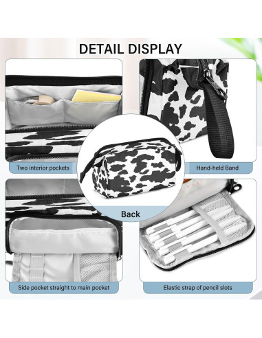 Estuche de Lápices DEHOZO Diseño Vaca Lechera 24x9.5x15cm