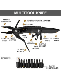 Cuchillo Multiherramienta Titorld 9 en 1 para Camping y Regalos 2