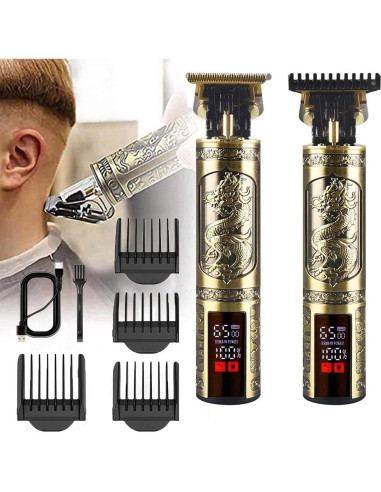 Cortadora de Cabello Inalámbrica Hilandkom T-Blade LED-Dragon