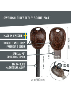 Encendedor de fuego Light My Fire FireSteel Scout - Concha de coco 2