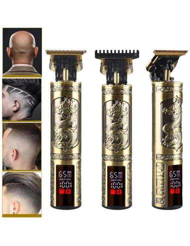Cortadora de Cabello Inalámbrica Hilandkom T-Blade LED-Dragon