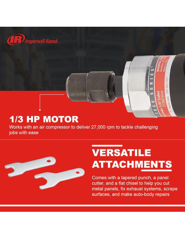 Amoladora de Aire Ingersoll Rand 3107G 1/4" Ergonómica 27000 RPM