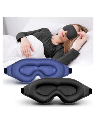 Máscara de Ojos para Dormir clbxzwc, Oscurecimiento Total, Suave