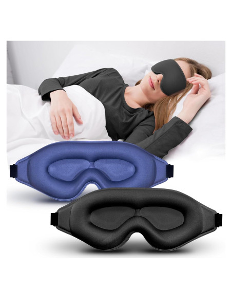 Máscara de Ojos para Dormir clbxzwc, Oscurecimiento Total, Suave