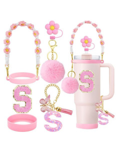 Juego de Accesorios para Tazas ZYBIDEAL 7 Piezas Rosa Floral
