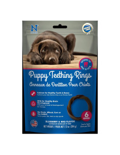 Anillos de Dentición N-Bone para Cachorros 204 g Sabor Arándano y BBQ