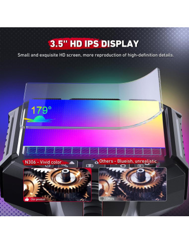 Borescopio Articulado Ralcam 6.2mm HD con Luz 1.0m