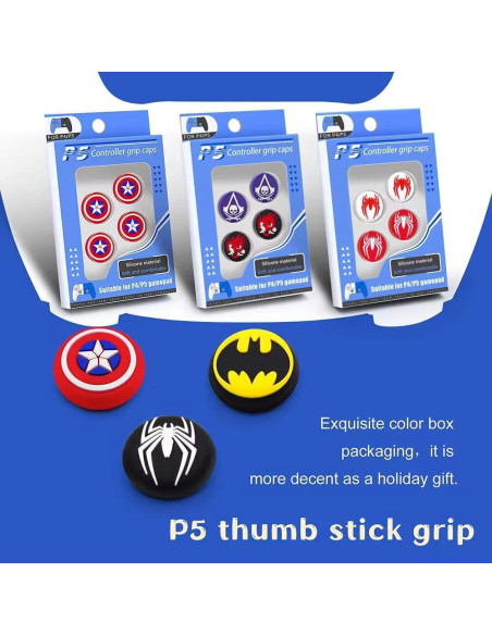 Cubiertas de agarre para joystick 3D Play+ - Juego de 4 - ADR Cubiertas de agarre para joystick 3D Play+ - Juego de 4 - ADR