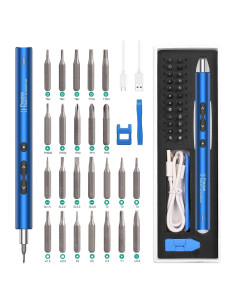Destornillador Eléctrico ORIA 28 en 1 Recargable USB Tipo-C Azul