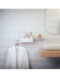 Barra de Pared Hansgrohe WallStoris 71 cm Blanco Mate 2