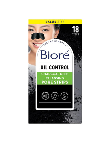 Tiras Nasales Biore de Limpieza Profunda con Carbón - 18 Unidades