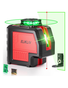 Nivel Láser Verde Elikliv 5 Líneas 2 Puntos de Plomada 360