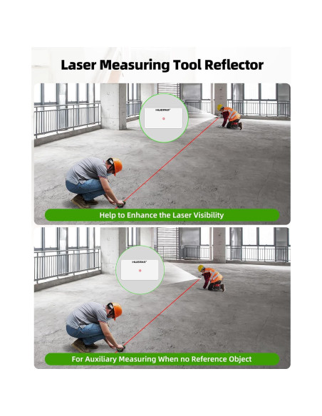 Medidor de Distancia Láser Doble Huepar 120M Recargable