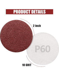 Discos de Lijado ZEHIQ 120 Piezas 60 Grano 5.08 cm 2