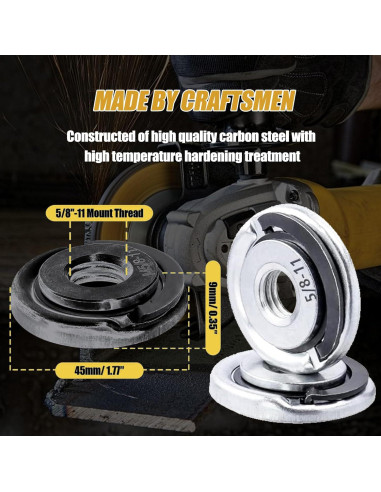 Tuerca de Amoladora Angular CanlatenU M5/8"-11 Acero Inoxidable