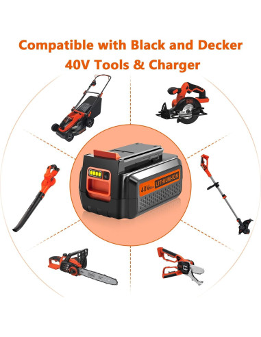 Batería de Reemplazo 40V 3000mAh Black y Decker LBX2040