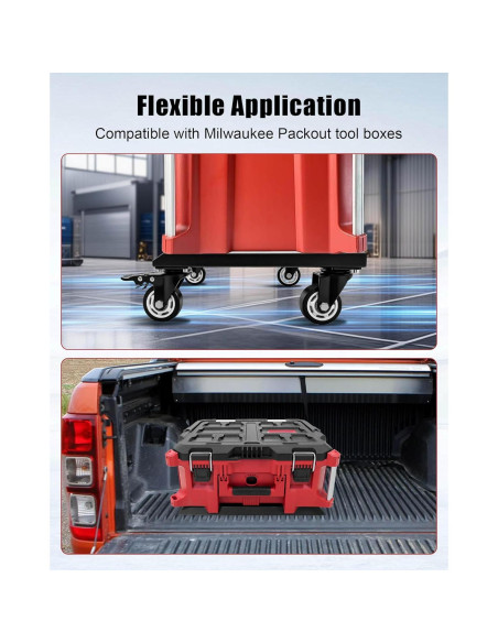 Carro de herramientas Dolly NXQWLL para cajas Milwaukee Packout