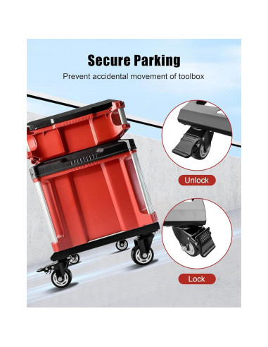 Carro de herramientas Dolly NXQWLL para cajas Milwaukee Packout