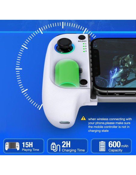 Controlador de Juegos Móvil Inalámbrico Larstylee para iPhone/Android