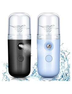 Humidificador Facial Portátil Honoson 30 ml USB Negro y Azul