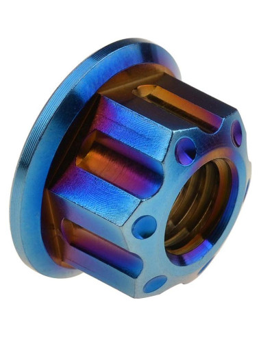 Tuerca de Flange Titanio Wanyifa M6 6 Piezas Azul Fuego