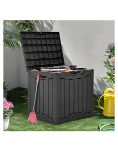 Caja de Almacenamiento Exterior YITAHOME 117L Impermeable Negra