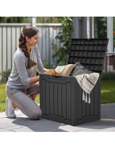 Caja de Almacenamiento Exterior YITAHOME 117L Impermeable Negra 2