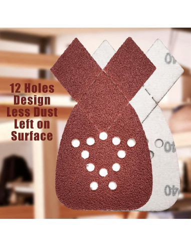 50 Almohadillas de Lijado Grano 40 Black and Decker 95x135mm