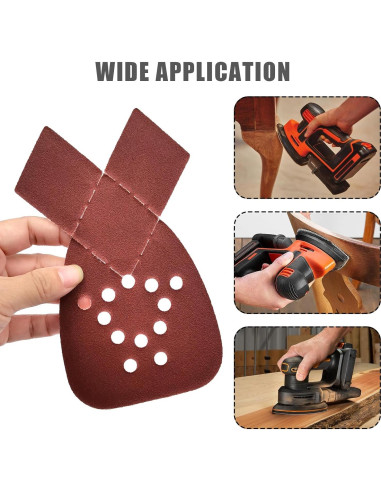 50 Almohadillas de Lijado Grano 40 Black and Decker 95x135mm