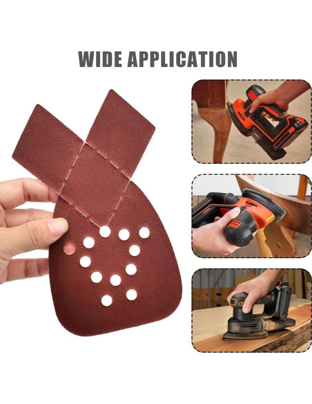 50 Almohadillas de Lijado Grano 40 Black and Decker 95x135mm