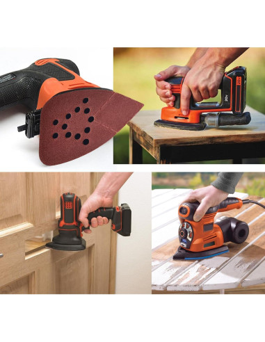 50 Almohadillas de Lijado Grano 40 Black and Decker 95x135mm