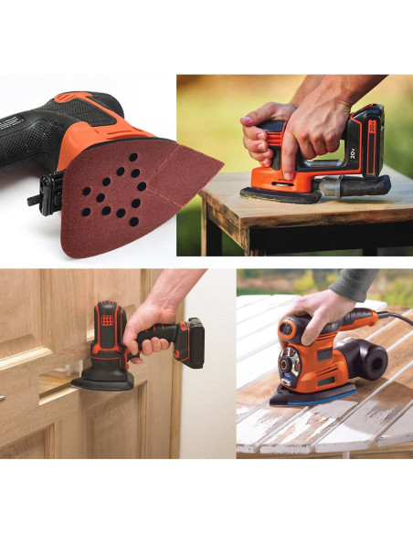 50 Almohadillas de Lijado Grano 40 Black and Decker 95x135mm