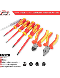 Kit de Herramientas Eléctricas Aisladas BILITOOLS 7 Piezas 2