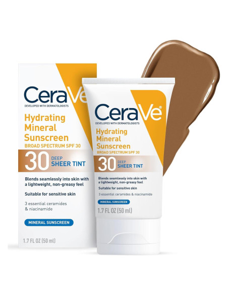 CeraVe Protector Solar Mineral Hidratante SPF 30 Tono Transparente 48g